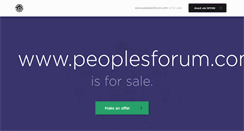 Desktop Screenshot of peoplesforum.com